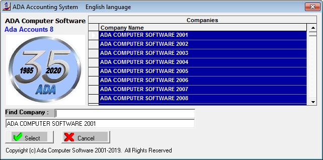 Multi-Company - Selection Menu