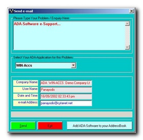 e-Support - Directy via email commnunicate with ADA